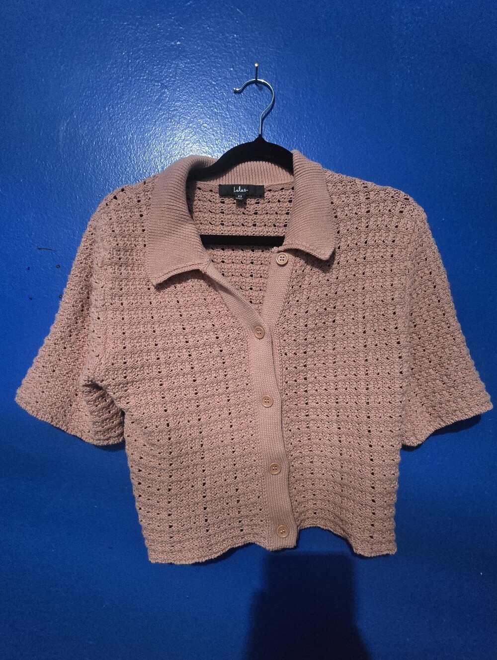 Lulus Cropped Knit Sweater Preowned Size XS Burnt Orange